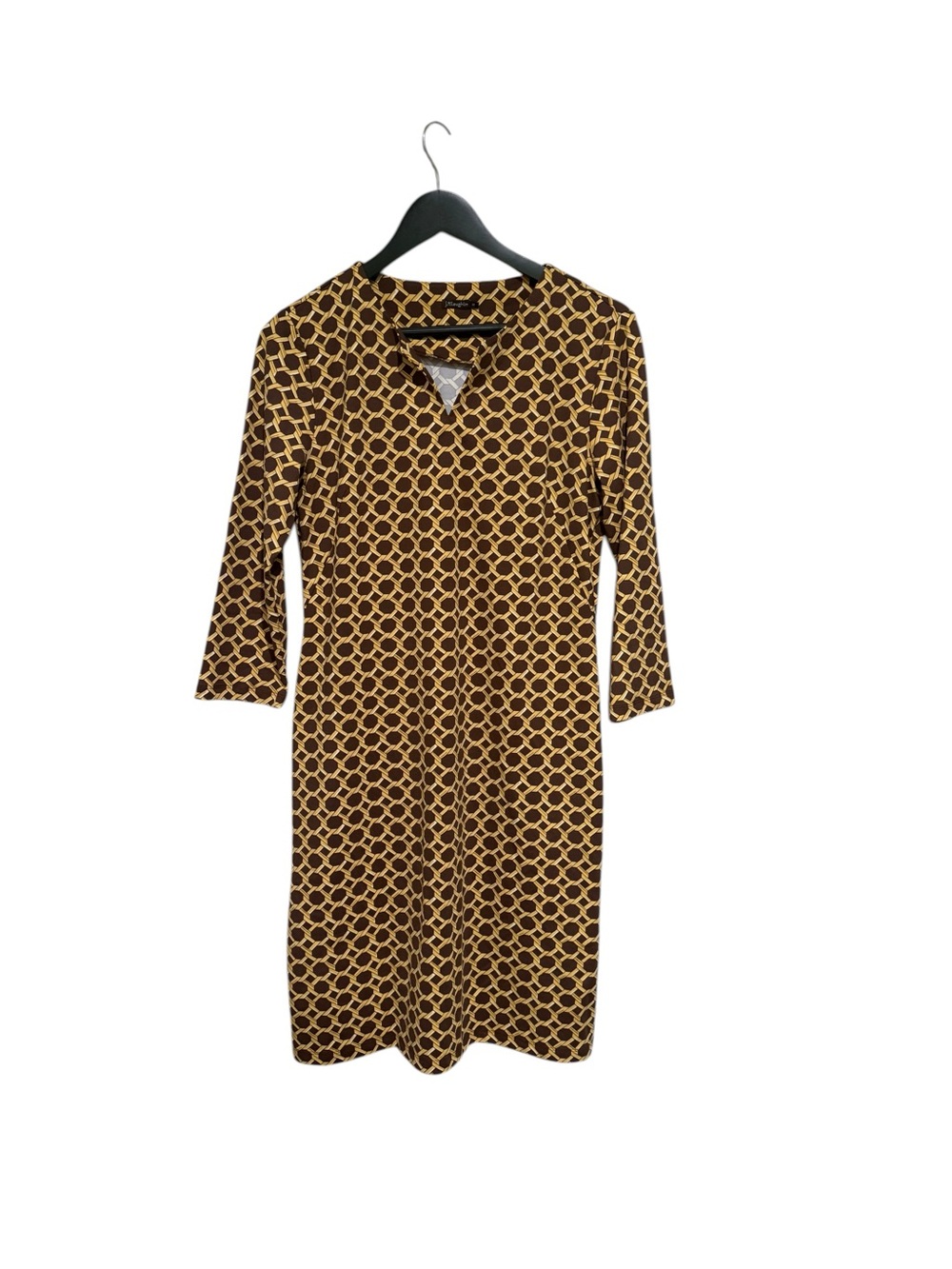 J McLaughlin Brown Tan Raising Cane Catalina Shift Dress NWT Medium